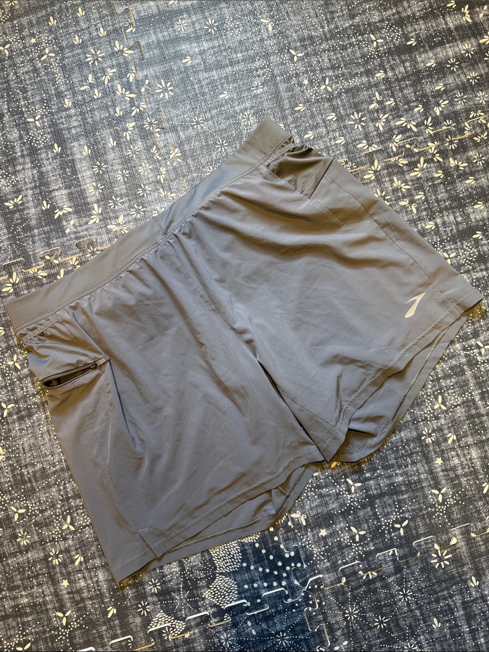 Brooks XXL Men's Athletic Shorts in Slate Gray